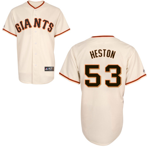 Chris Heston #53 Youth Baseball Jersey-San Francisco Giants Authentic Home White Cool Base MLB Jersey
